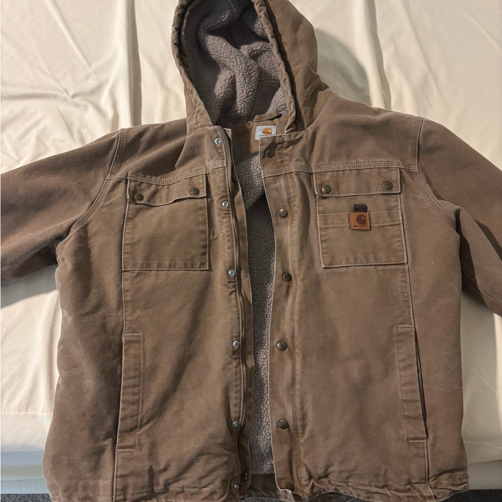 Carhartt Tan Sherpa-Lined Jacket
